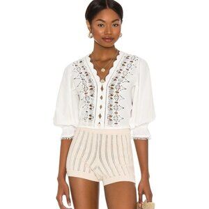 Free People White Lace Blouse
